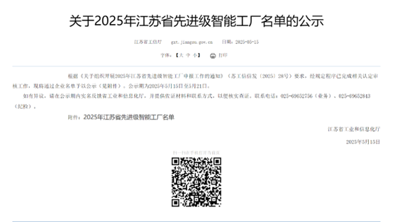 江苏必赢网络游戏平台集团：智能造作与数字化转型再传喜报，连获江苏省先进级智能工厂、江苏省智能造作车间和五星级上云企业认定(图1)